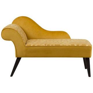 Beliani Chaise longue versione sinistra en Velluto Moderno BIARRITZ  