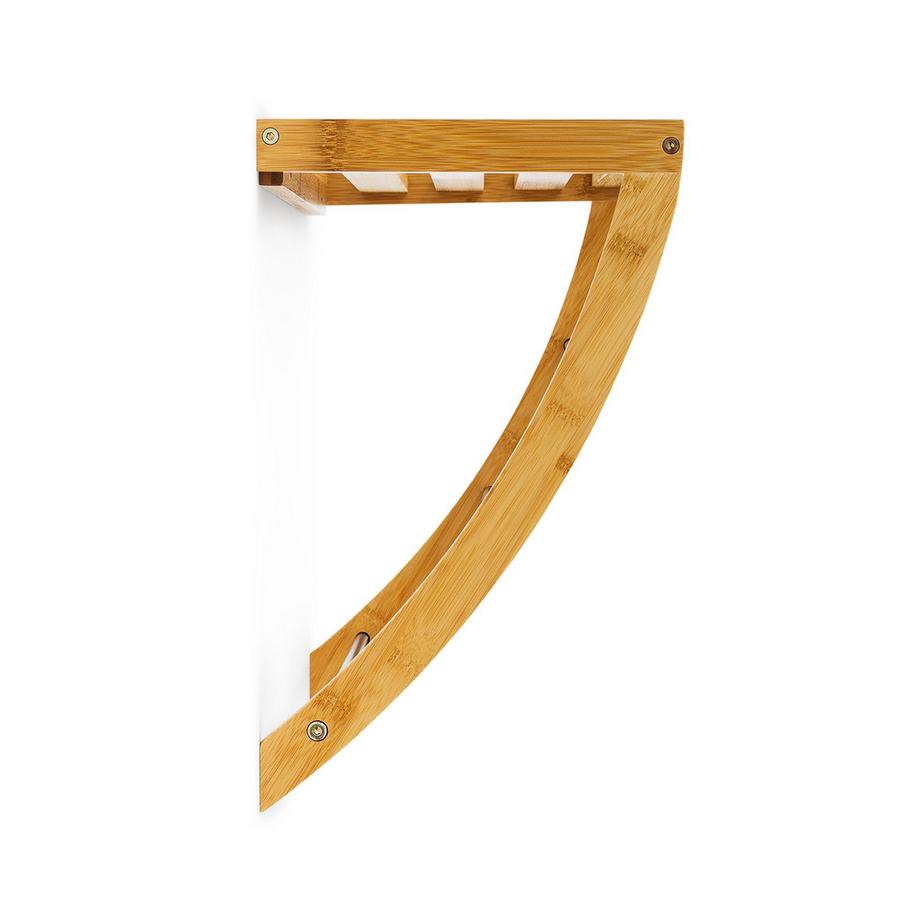 B2X Mensola da bagno in bambù e cromo  