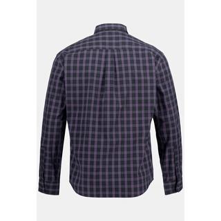 JP1880  Camicia a quadri dalla vestibilità moderna con maniche lunghe e colletto button-down 