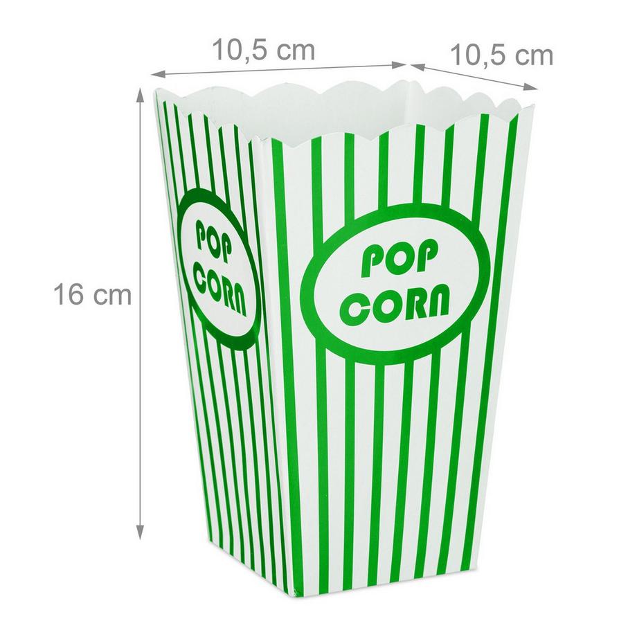 B2X  Sachets de pop-corn, 50 pièces, 5 couleurs 