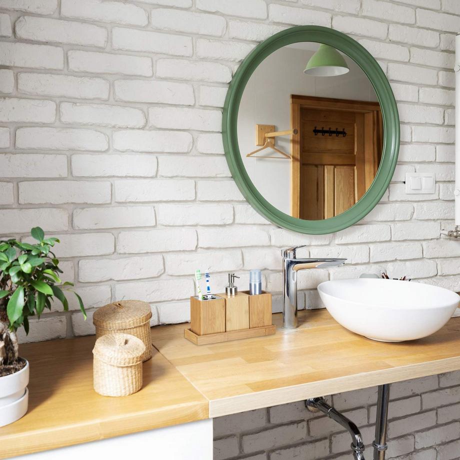 B2X  Badezimmer-Accessoires-Set aus Bambus 