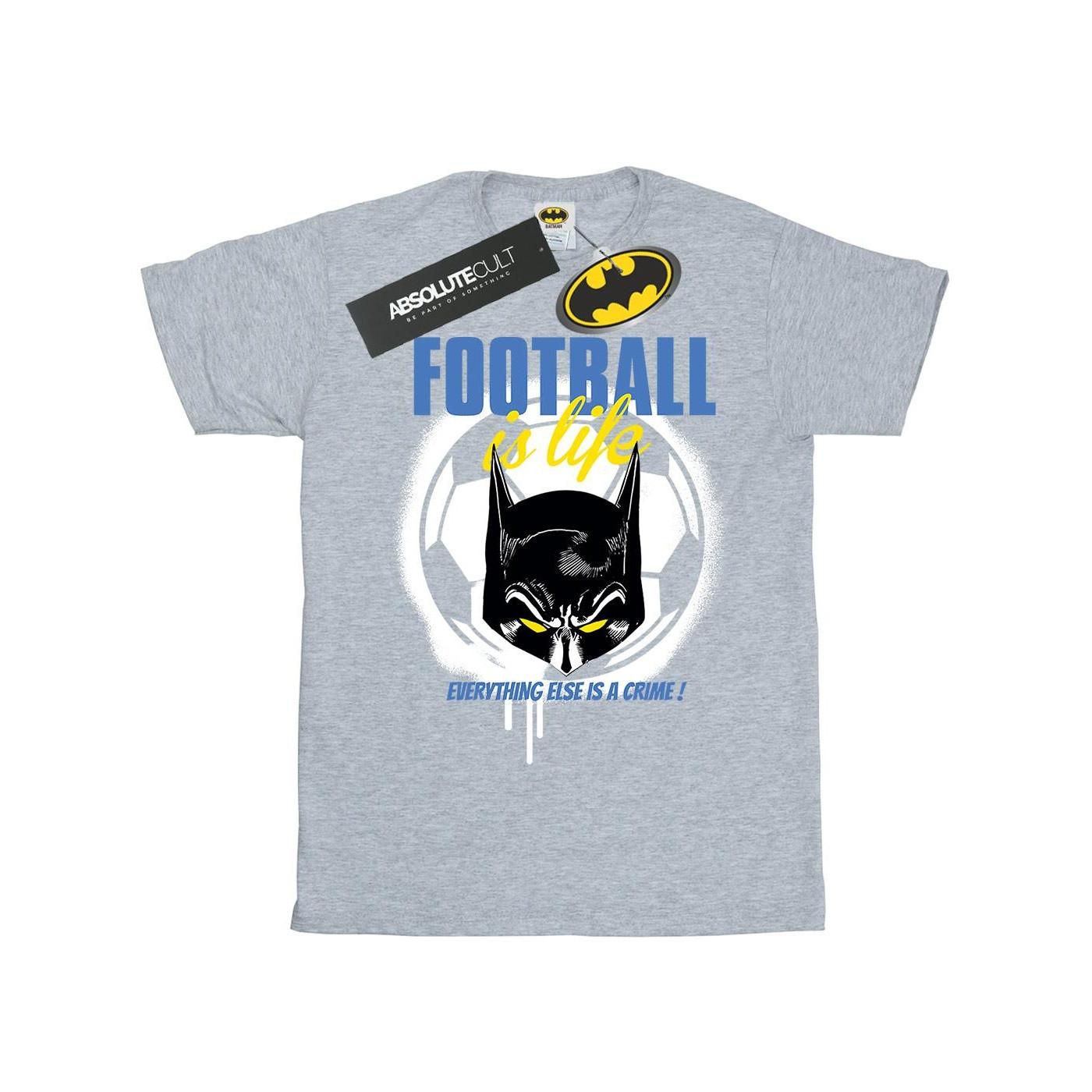 Image of Batman Football Is Life Tshirt Herren Grau XXL