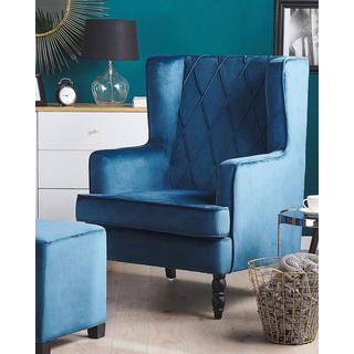 Beliani Fauteuil en Velours Rétro SANDSET  