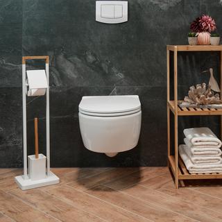 Northix Toilettenstuhl aus Bambus und Edelstahl  