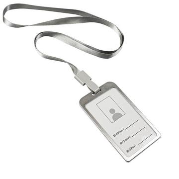 Portacarte con cinturino, Argento