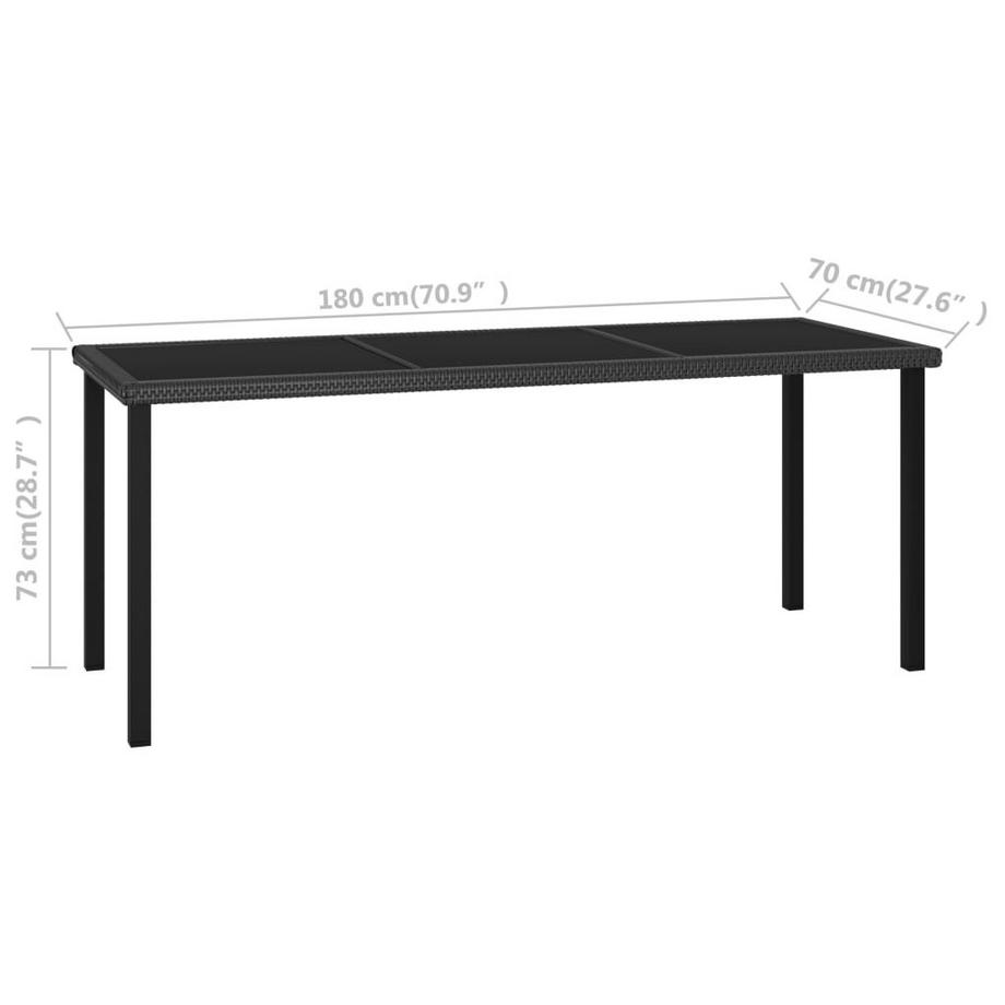 VidaXL Gartentisch poly-rattan  