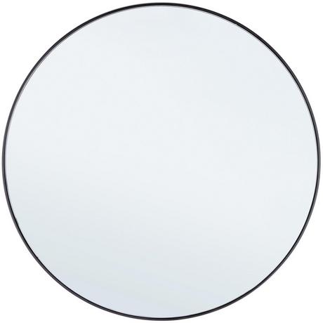 mutoni Miroir Nucleos rond avec cadre noir 70x70  