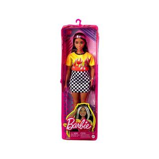 Barbie  Fashionistas Puppe mit Flamin Top & kariertem Rock 