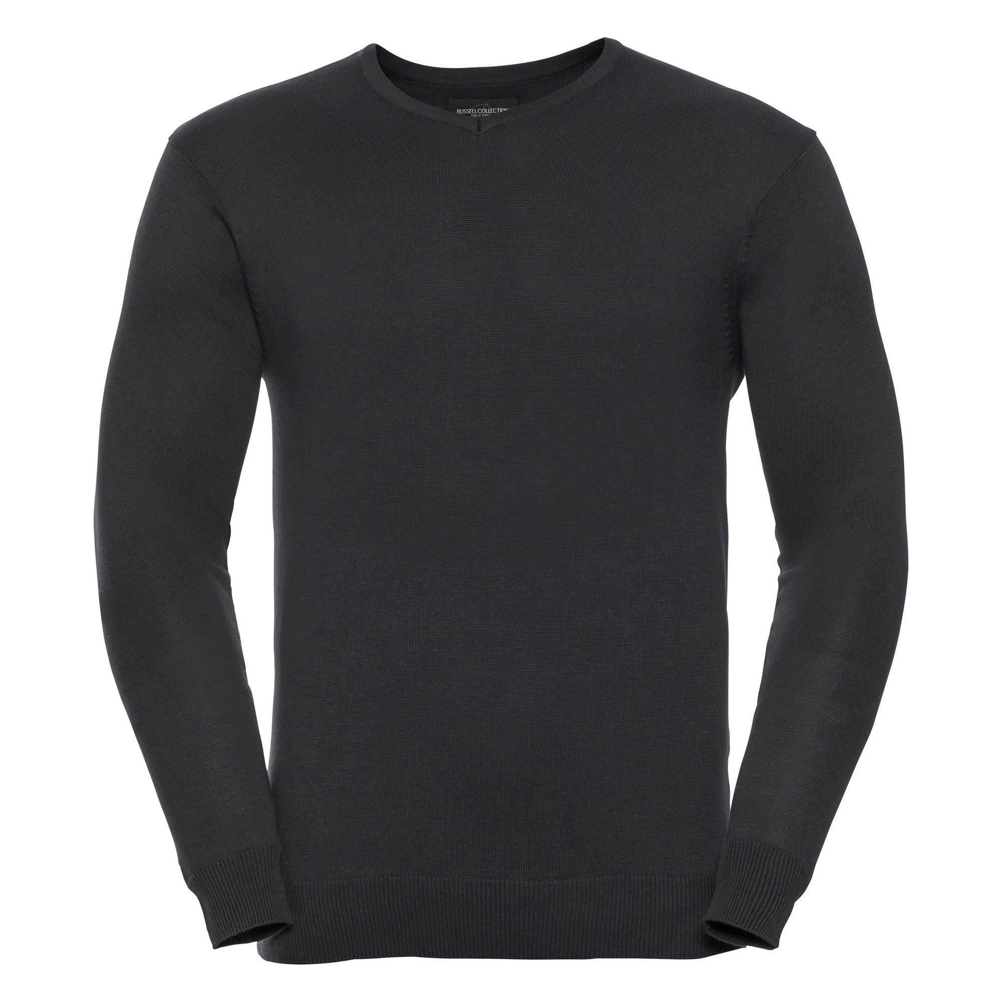 Image of Sammlung Vneck Gestrickte Pullover Herren Schwarz XL