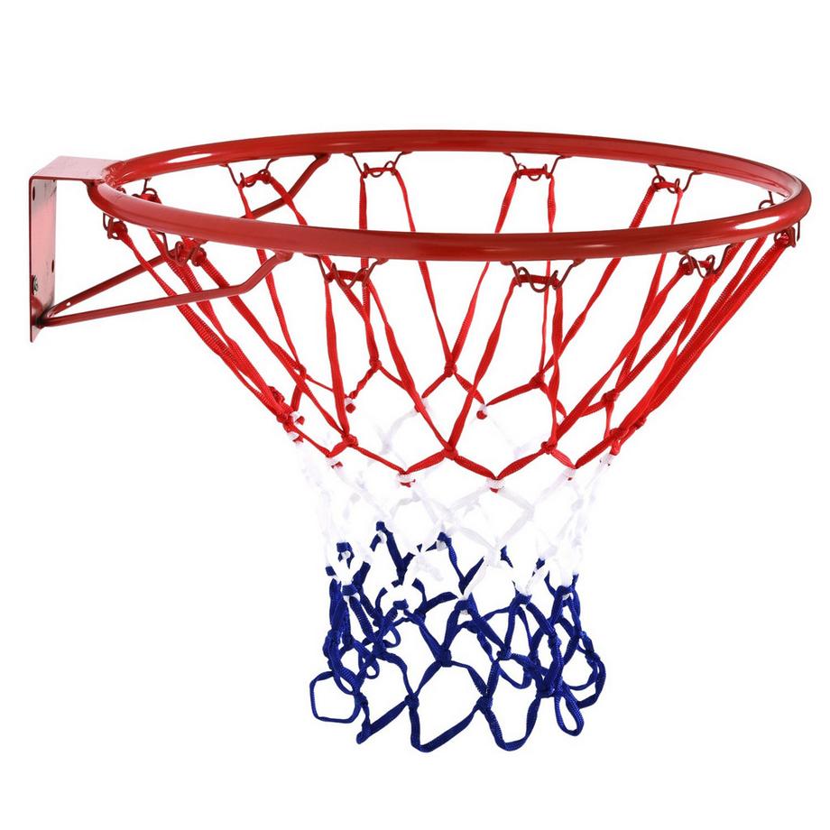 Northio  Basketball Netz Basketballkorb mit Netz, Stahlrohr+Nylon, Rot + Blau + Weiß, ø46 cm 