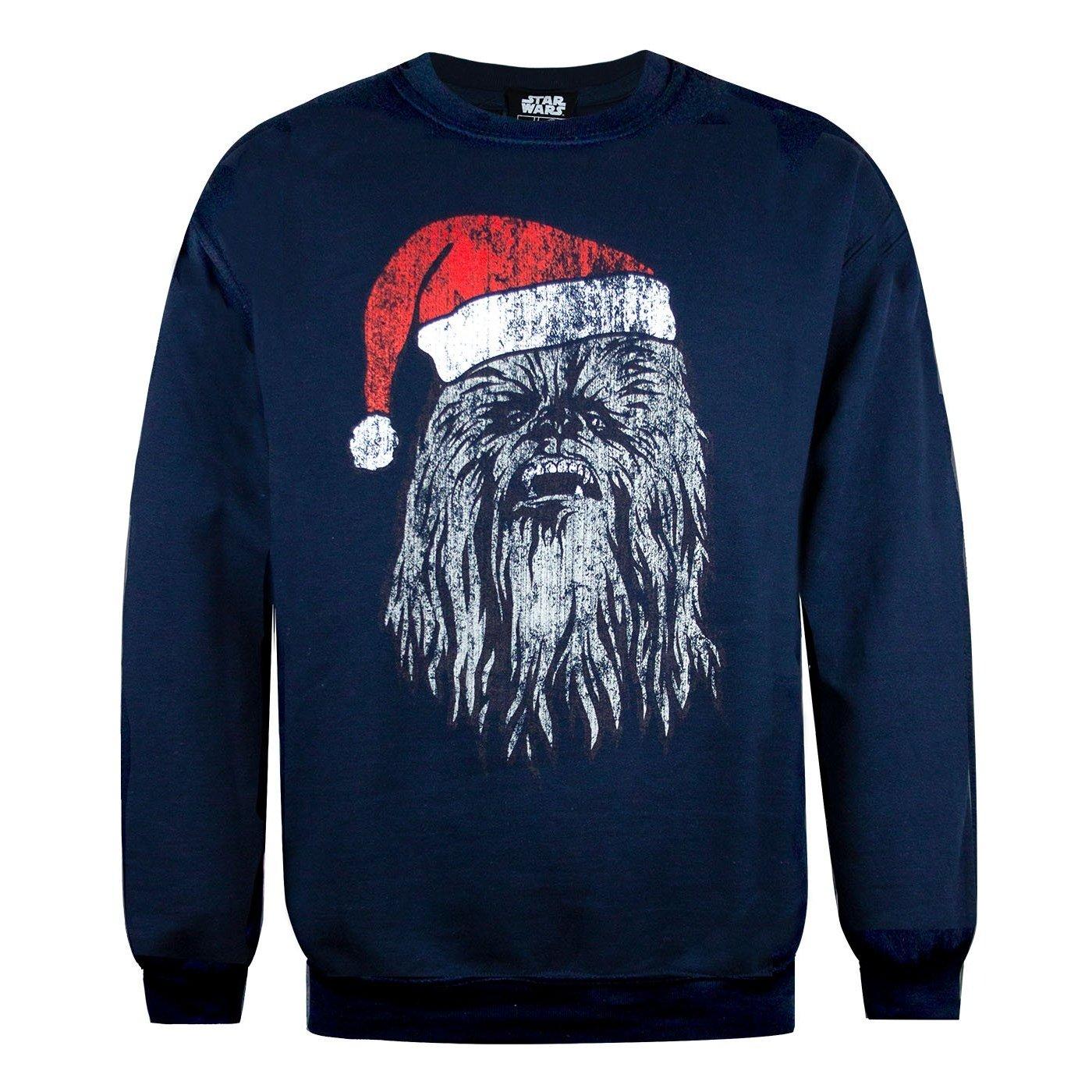 Image of Erwachsene Chewbacca Weihnachtsmütze Sweatshirt Damen Marine S