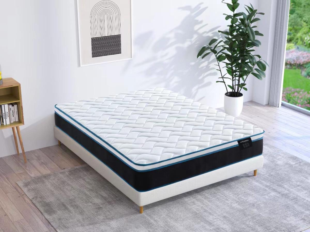 Ysmée Matelas 160 x 200 cm ressorts ensachés et mémoire de forme rafraichissante ép.23cm - TORANO de YSMÉE  