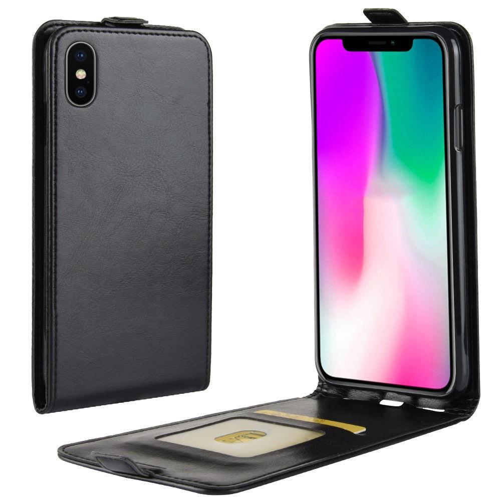 Image of iPhone XR - Klassisches Leder Flip Case