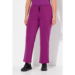 Ulla Popken  Pantalon de jogging, jambe droite et taille élastique 