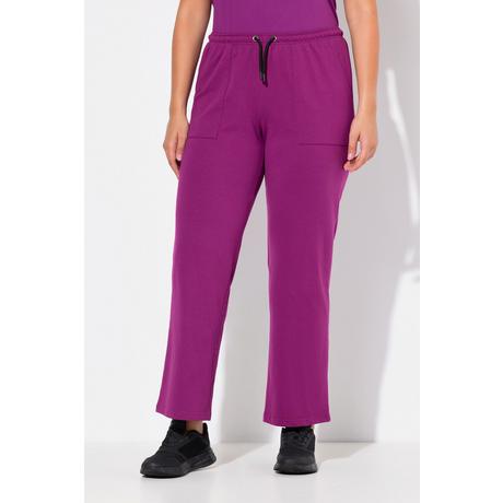 Ulla Popken  Pantalon de jogging, jambe droite et taille élastique 