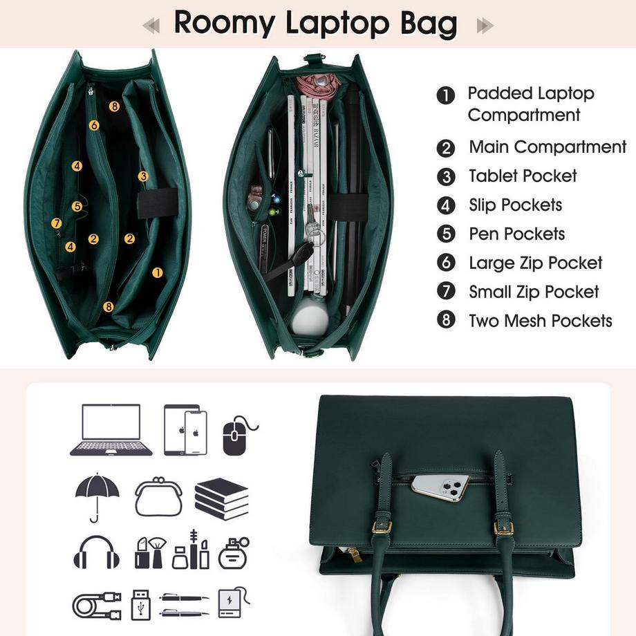 Only-bags.store Shopper Grande Borsa PU Pelle Lavoro Tracolla  