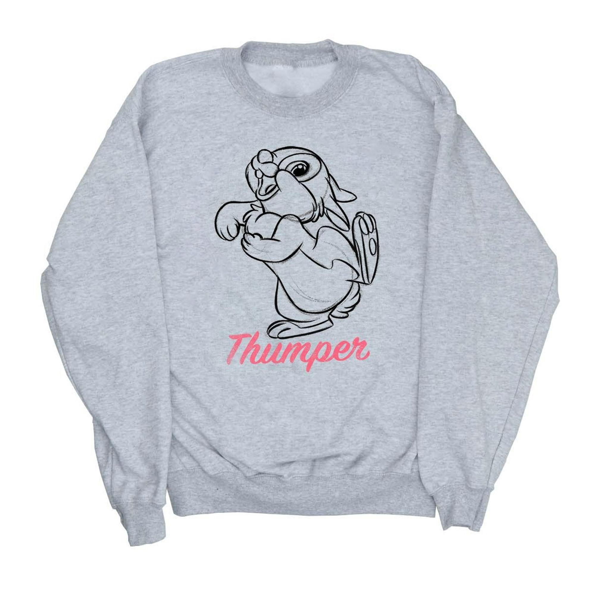 Image of Bambi Thumper Line Drawing Sweatshirt Unisex Grau 116