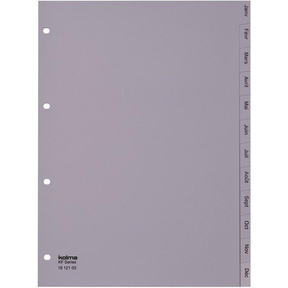 Kolma  KOLMA Register PP grau A4 18.121.03 Jan.-Dez., Kolmaflex F 