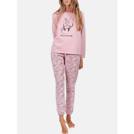 Admas  Pyjama Indoor-Outfit lange Hose Oberteil Minnie Soft Disney 