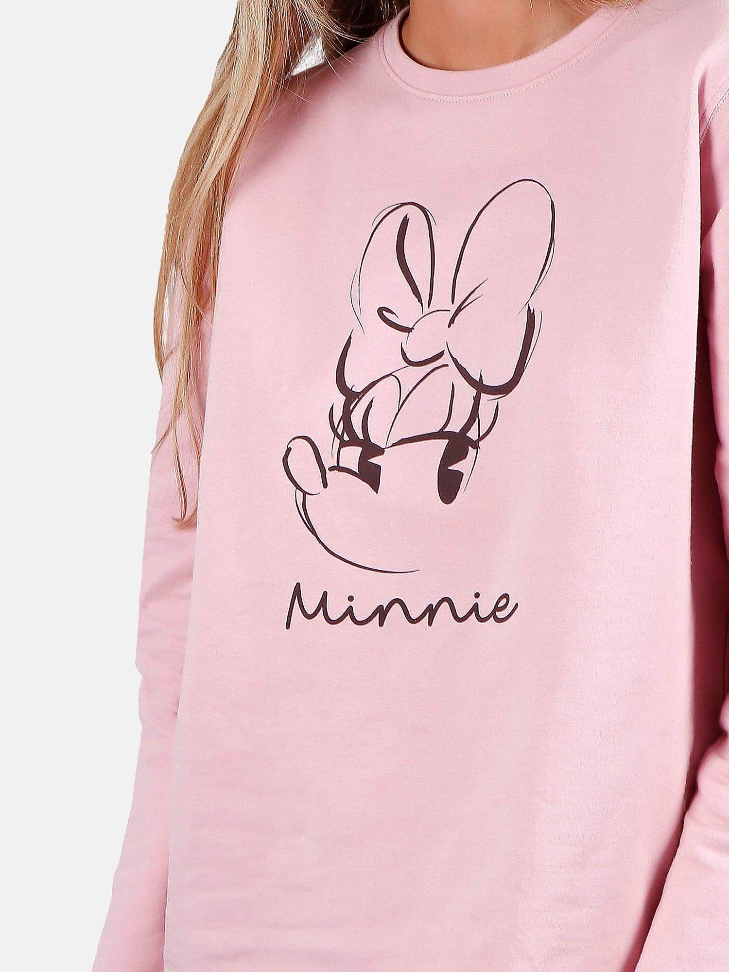 Admas  Pyjama tenue d'intérieur pantalon top long Minnie Soft Disney 