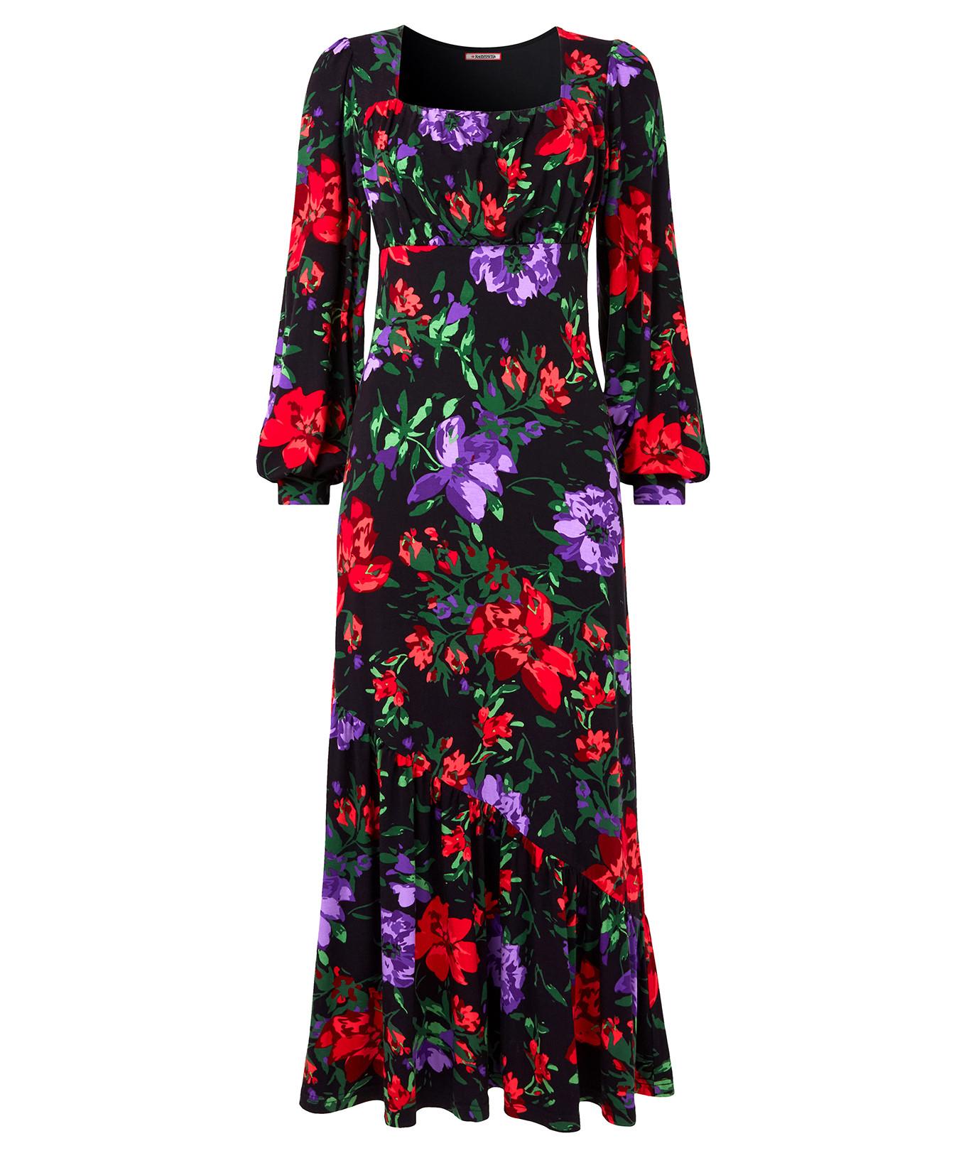 Joe Browns  Robe Jersey Florale Manches Style Ballon 