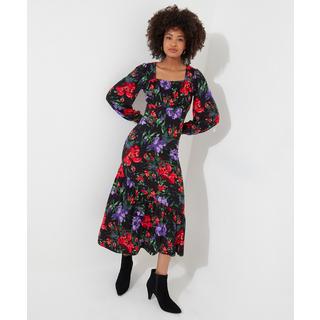 Joe Browns  Robe Jersey Florale Manches Style Ballon 