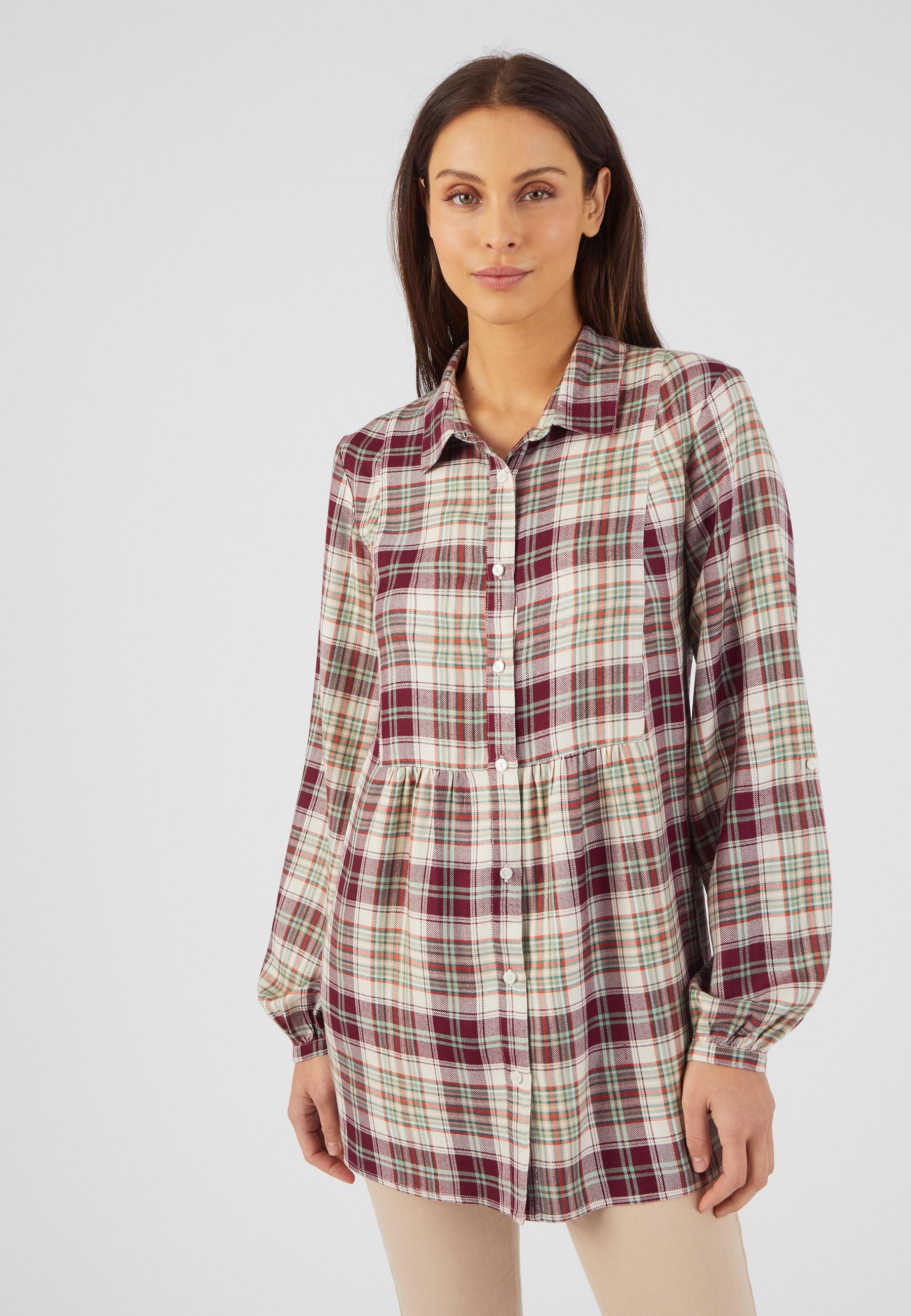 Image of Flanelltunika Mit Karomuster Damen Rot 44