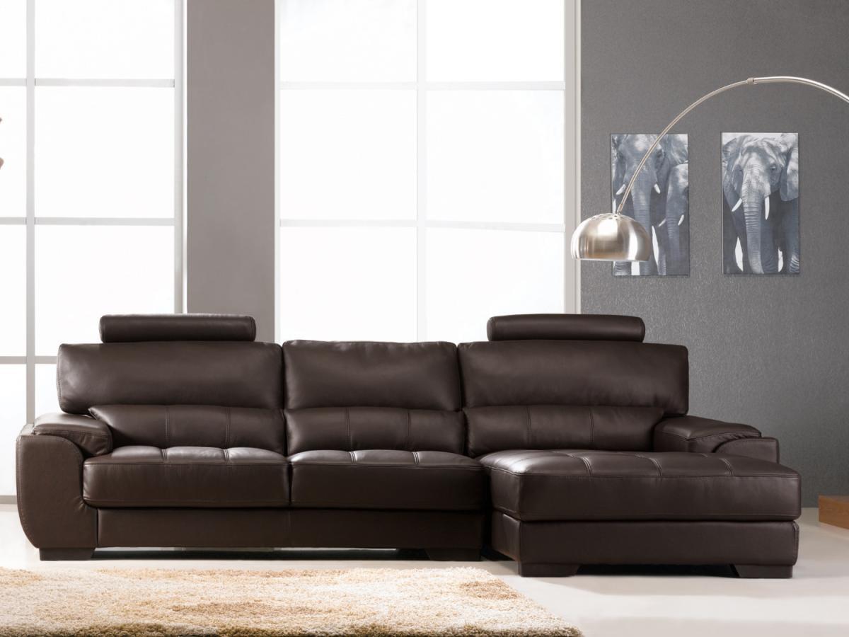 Vente-unique Ecksofa Leder Ecke Rechts METROPOLITAN II  