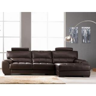 Vente-unique Ecksofa Leder Ecke Rechts METROPOLITAN II  