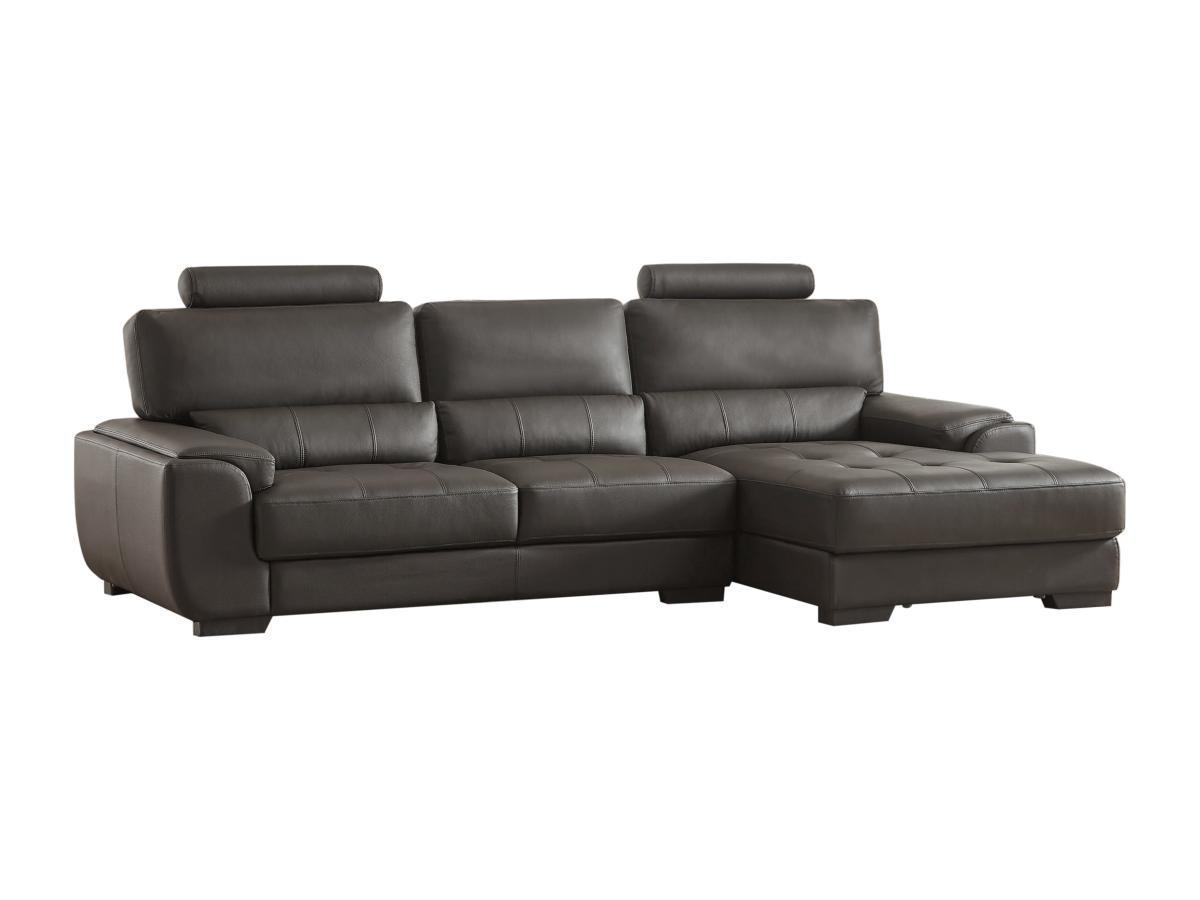 Vente-unique Ecksofa Leder Ecke Rechts METROPOLITAN II  