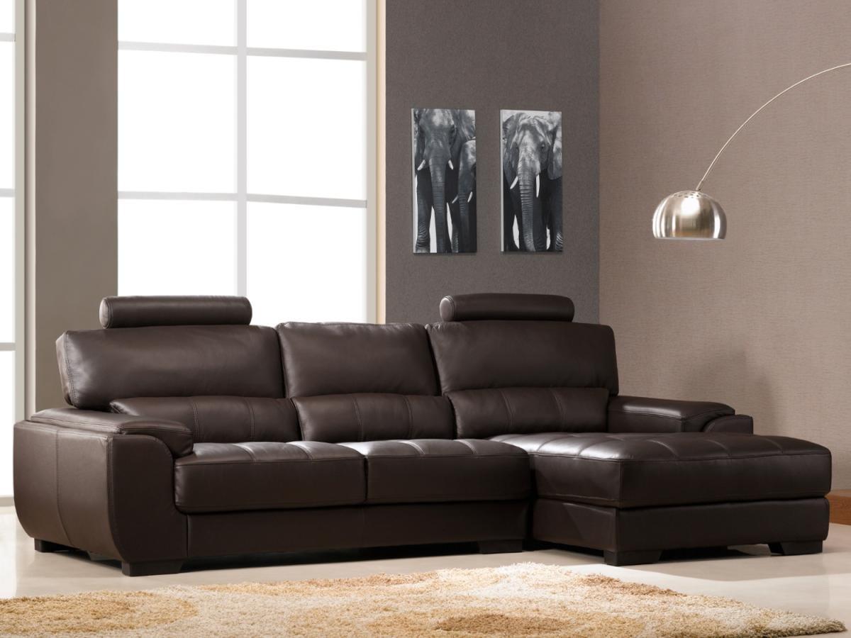 Vente-unique Ecksofa Leder Ecke Rechts METROPOLITAN II  