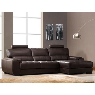 Vente-unique Ecksofa Leder Ecke Rechts METROPOLITAN II  