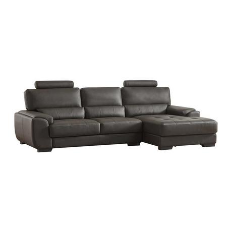 Vente-unique Ecksofa Leder Ecke Rechts METROPOLITAN II  