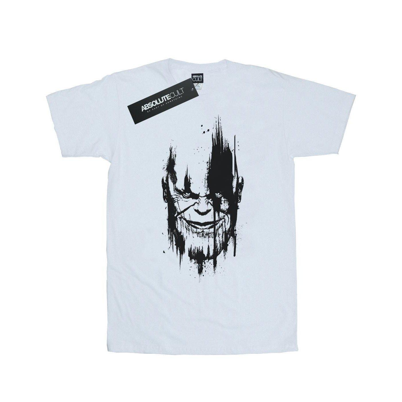 Image of Avengers Infinity War Thanos Face Tshirt Damen Weiss XL