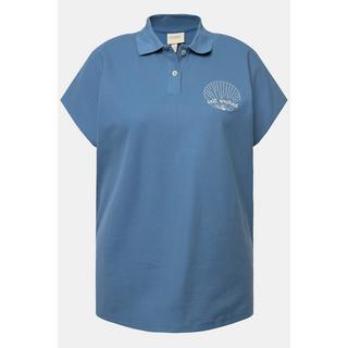 Ulla Popken  Poloshirt, Stickerei, Polokragen, Halbarm, Biobaumwolle 