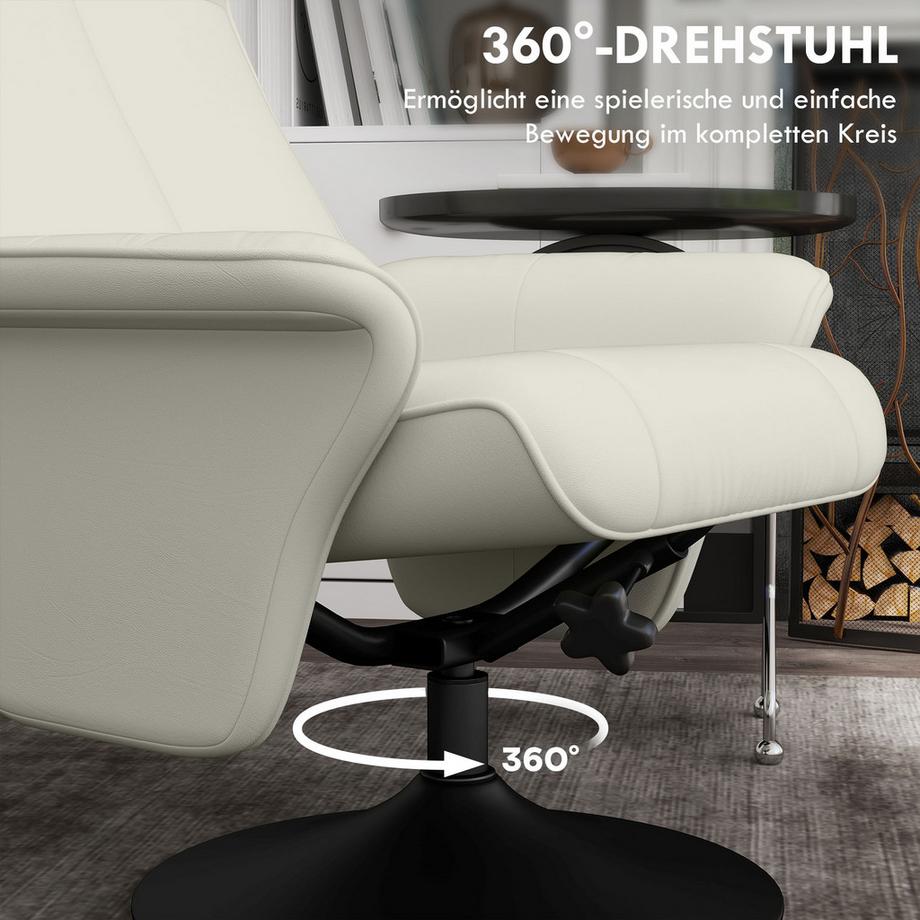 HOMCOM Relaxsessel mit Fußhocker  