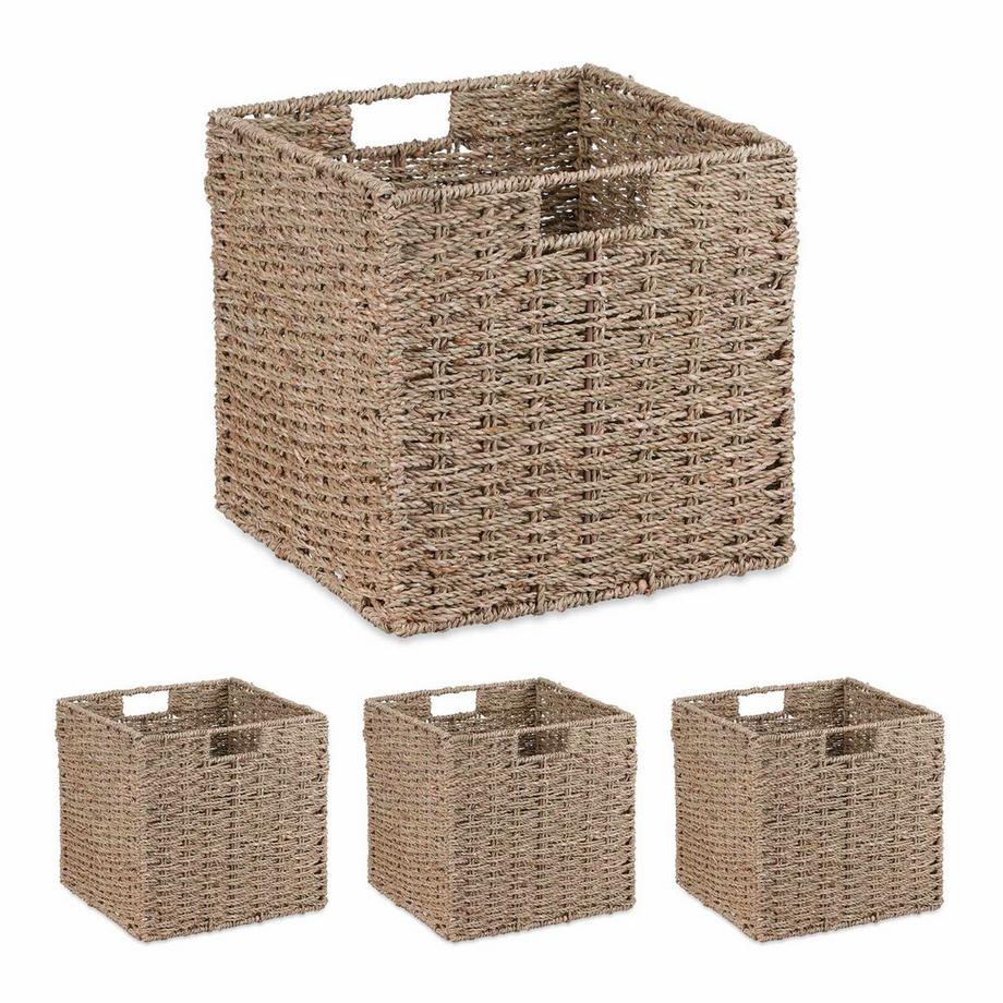 Set di cestini portaoggetti in erba marina