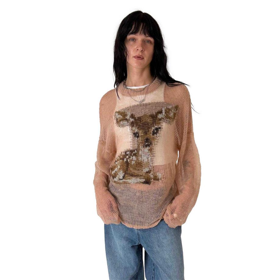 THE RAGGED PRIEST Sweat-shirt Leger à Imprimé Cerf  