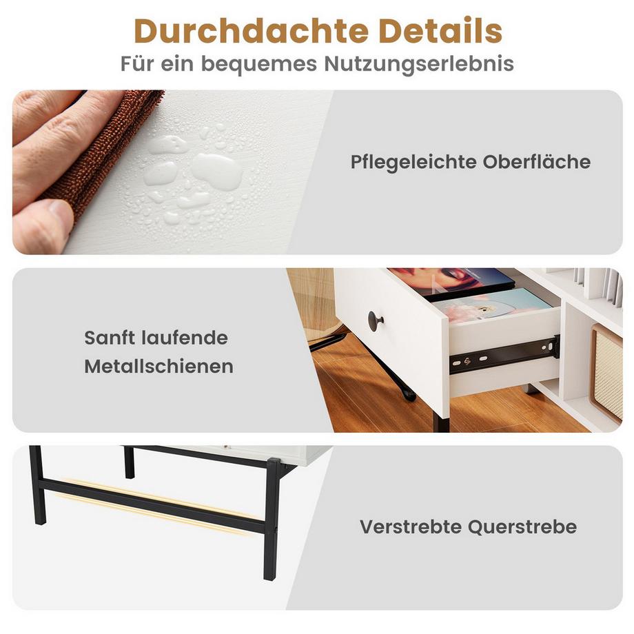Northix Vinyl-Aufbewahrungsständer mit Schublade  