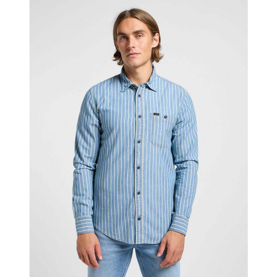 Lee sure Chemise en Jean Rayée  