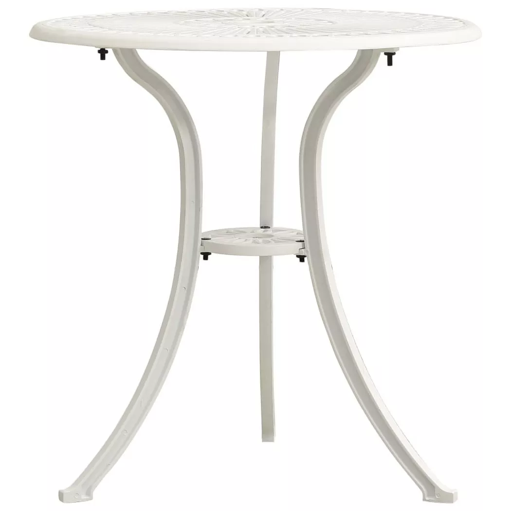 VidaXL - Table de jardin aluminium, One Size, Blanc