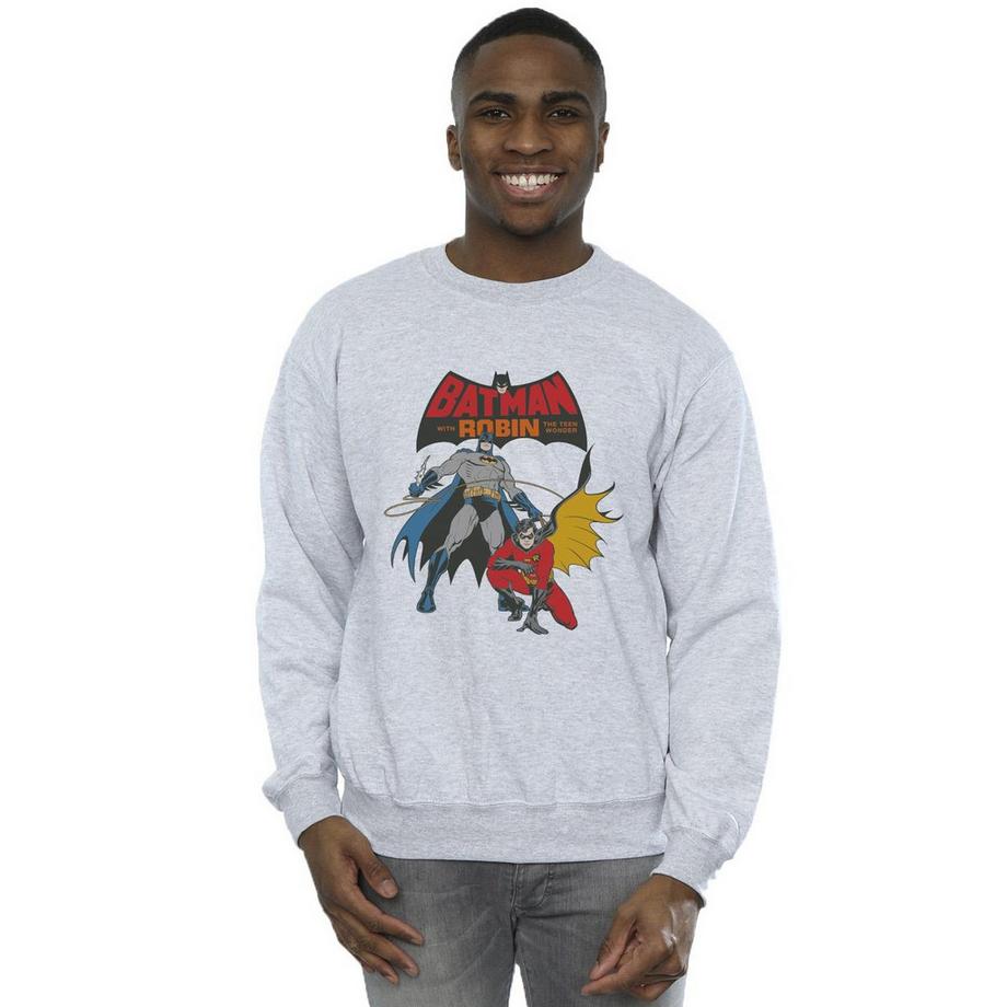 DC COMICS Batman et Robin Sweat-shirt Col Rond  