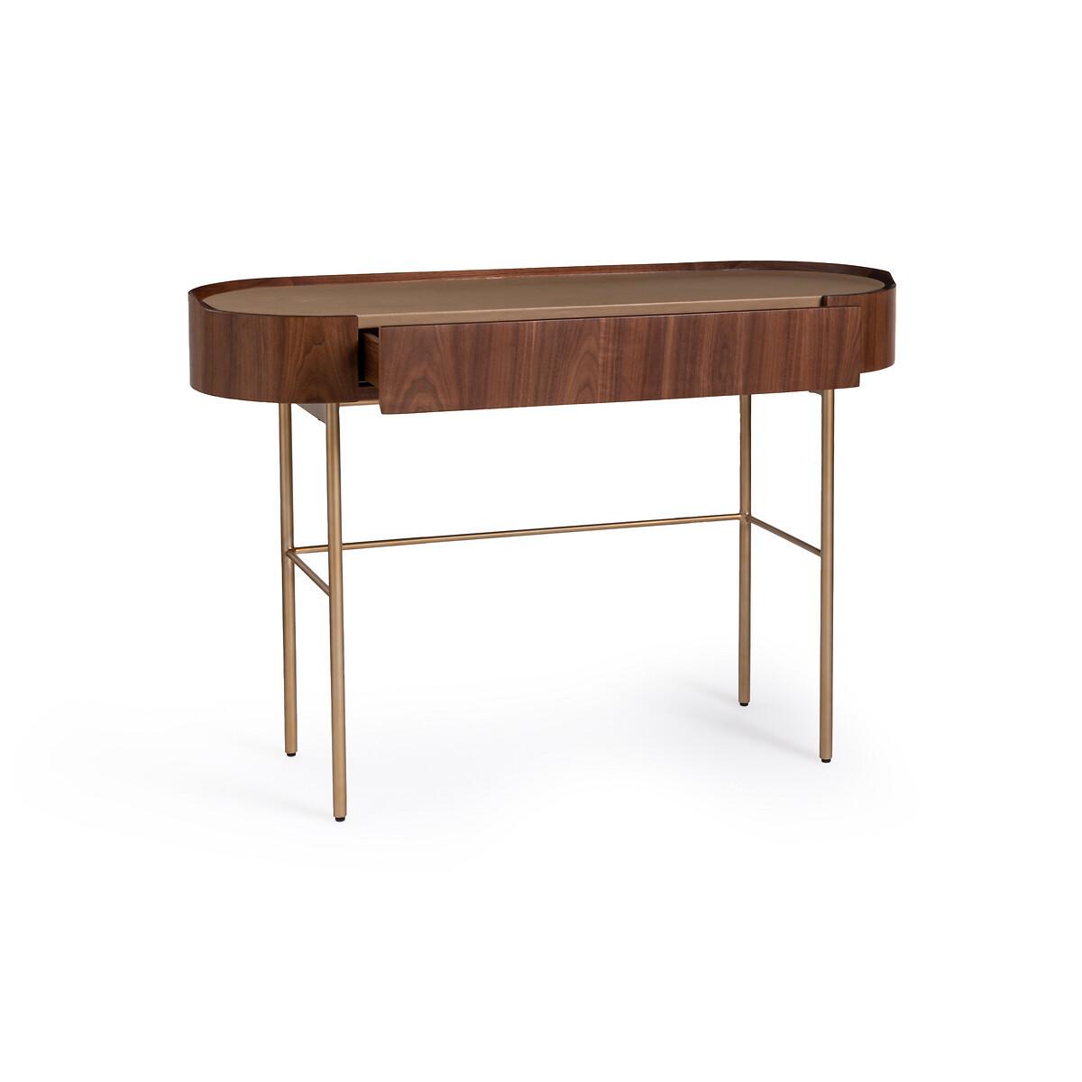 AM.PM Konsolenschreibtisch mit Walnussfurnier und Leder  