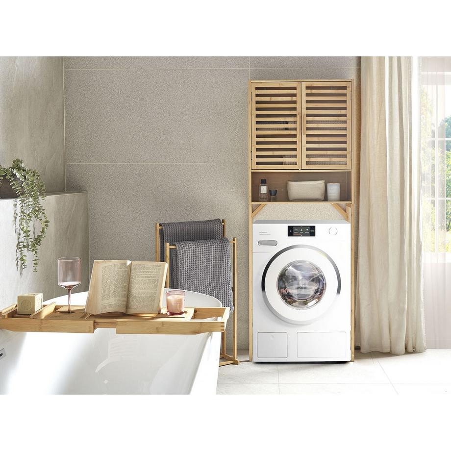 Beliani Meuble haut en Bambou Boho OKARCHE  