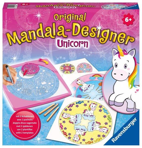 Ravensburger  Ravensburger Mandala Designer Unicorn 29703, Zeichnen lernen für Kinder ab 6 Jahren, Zeichen-Set mit Mandala-Schablonen für farbenfrohe Mandalas 