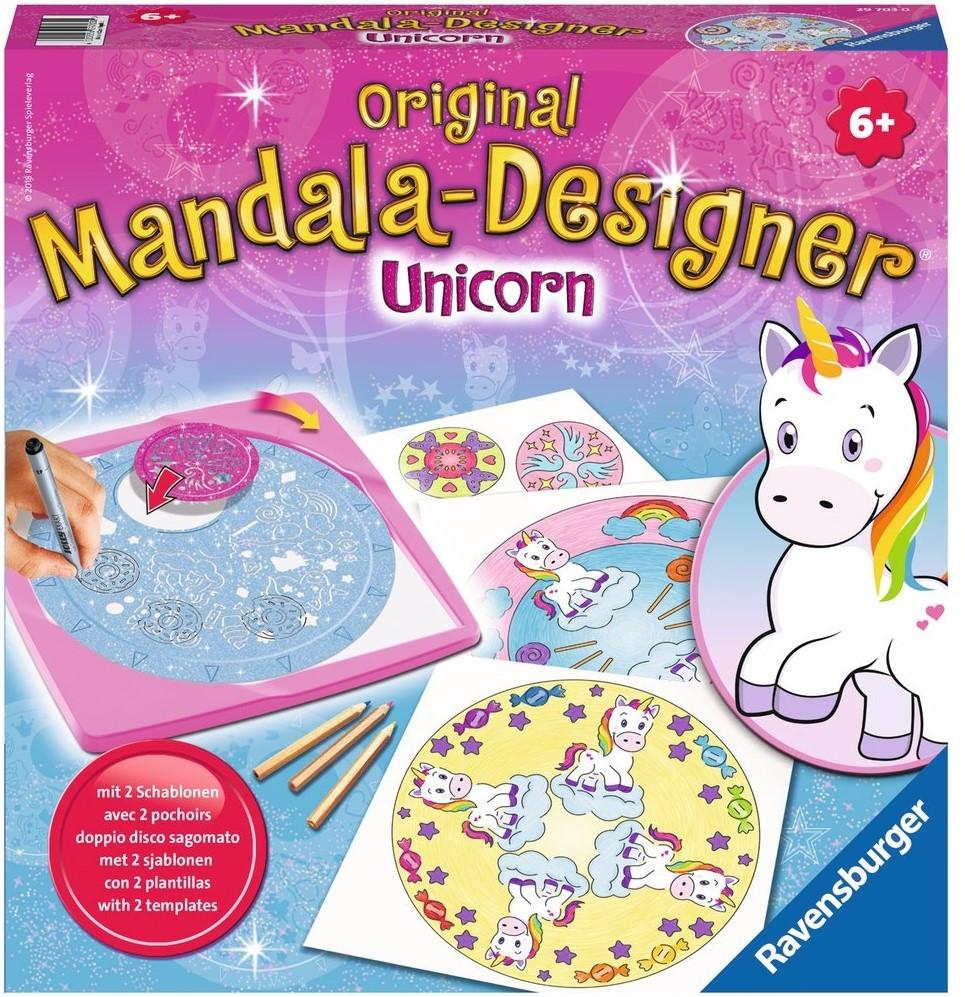 Image of Mandala Designer Unicorn 29703, Zeichnen lernen für Kinder ab 6 Jahren, Zeichen-Set mit Mandala-Schablonen für farbenfrohe Mandalas Multicolor