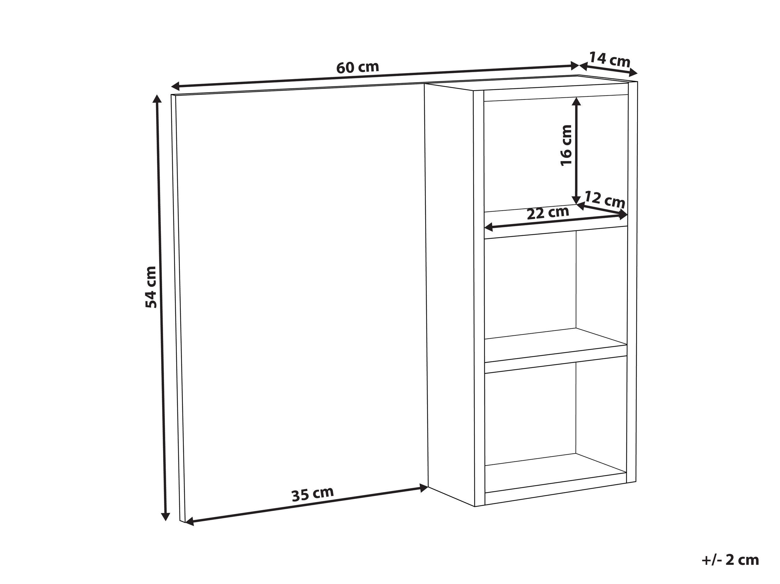Beliani Bad-Spiegelschrank aus Faserplatte Modern JOINVILLE  
