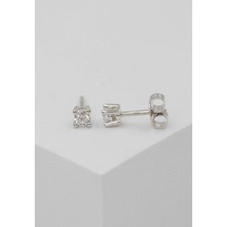 MUAU Schmuck  Solitär Ohrstecker 4-Griff-Fassung Weissgold 750 Brillanten 0.20ct. 4mm 