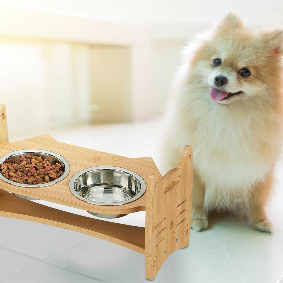 B2X  Station d'alimentation réglable en hauteur pour chats 