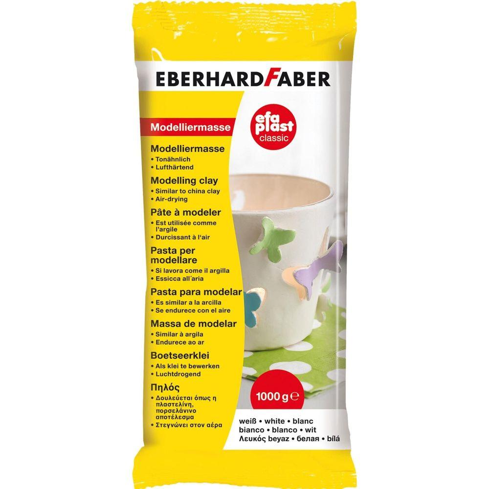 Image of Eberhard Faber EFAPlast Modellierton 1 kg Weiß Weiss